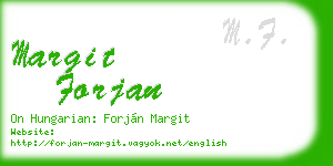 margit forjan business card
